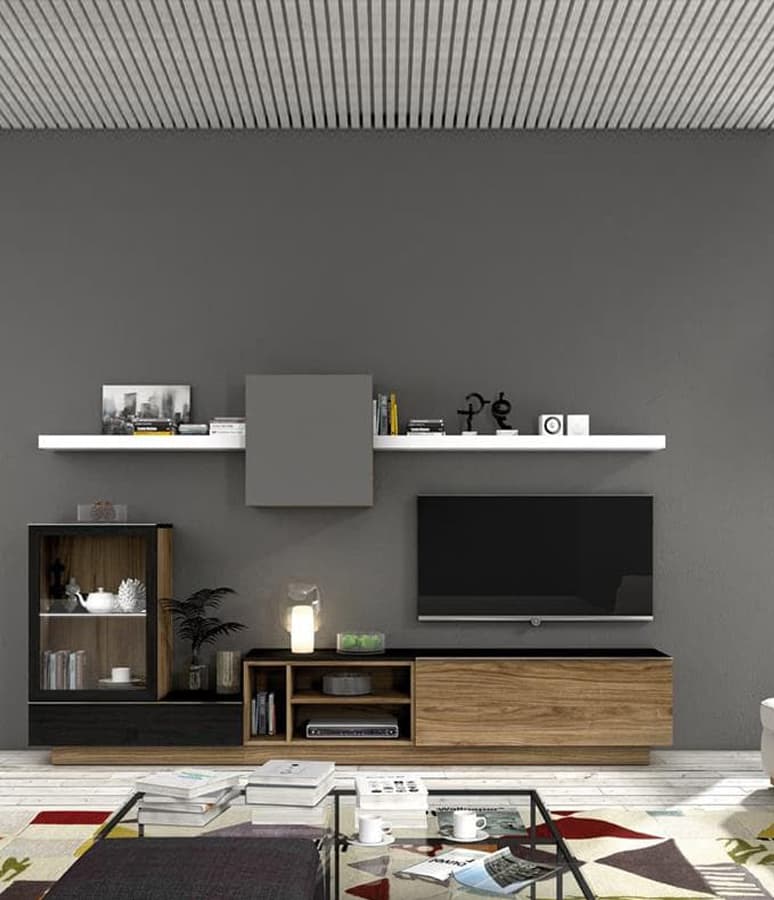 Salón comedor expuesto en Muebles Galicia Baio para clientes de Cabana de Bergantiños